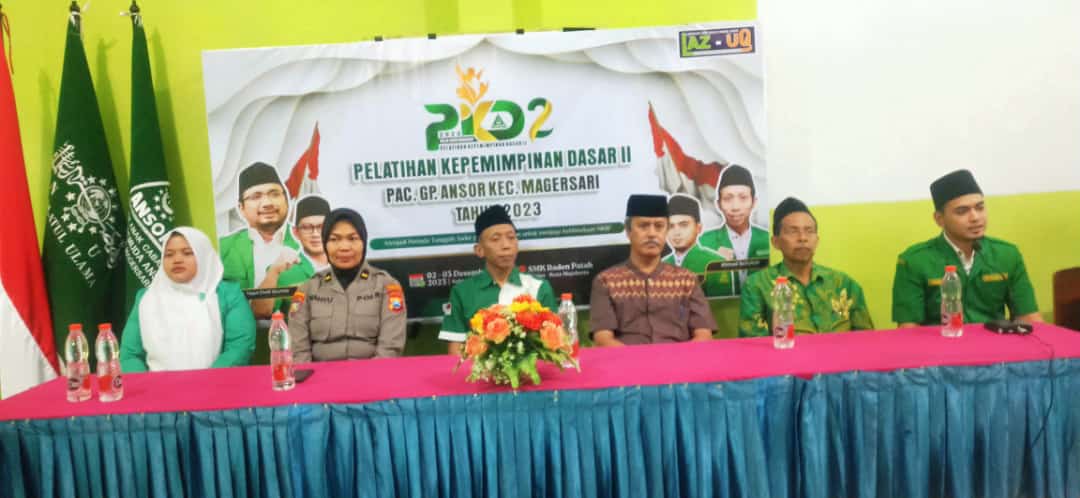Sahabat PAC Ansor Magersari Mojokerto Menjalani Latihan Dasar Kepemimpinan di SMK Raden Patah Bersama